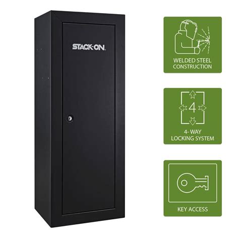 stack on 14 gun steel security cabinet black|lockable metal cabinet stack on.